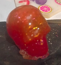 Red Glitter Skull Figurine Decorative Skull Figurine picture