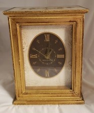 Vintage General Electric Clock Gold Gilt Florentine Style Case picture