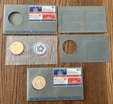 (2) 1974 Bicentennial First Day Cover Commemorative Coins picture