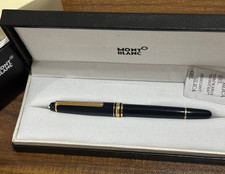 Luxury M.B Meisterstuck 163 Rollerball Pen Black Gold Trim Boxed Writing Gift picture