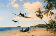 Beach Head Strike Force by Robert Taylor Signed by WWII Corsair Aces picture