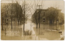1913 RPPC Fort Wayne Indiana Great Flood Wayne Knitting Mills Standish Photo picture