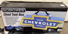 Chevrolet Bowtie GoBoxes Steel Tool Box GM Official Product Blue & Yellow NEW picture