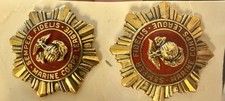Pr Of VTG Marine Corps League Semper Fidelis Sunburst Member Badge Pin Uniform picture
