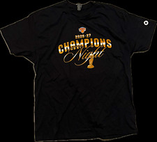 NY Knicks Ring Night Black Crew Neck Short Sleeve Sports Graphic Logo T-Shirt picture
