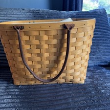 2001 Unused LONGABERGER Large Beach Tote Good 'Ol Summertime Boardwalk Basket picture