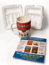 Vintage 1981 Campbell's Tomato Soup Ceramic Mug NOS w/ Box Styrofoam & Insert picture