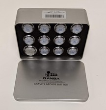 QANBA Gravity KS 24mm Silent Arcade Push Buttons Clear R02 12-Pack picture