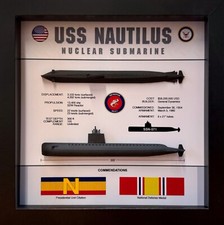 USS Nautilus Submarine Memorial Display, SSN-571, Shadow Box, 9