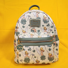 Loungefly Disney Tinker Bell 4-Leaf Clover Mini Backpack Peter Pan Fairy Glitter picture