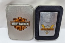Retired HARLEY DAVIDSON Zippo Lighter American Made Motorcycles Open Box  picture