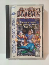 3 Three Dirty Dwarves (Sega Saturn, 1996) Authentic Complete CIB Tested/Working picture