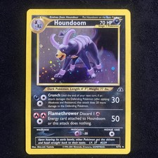 2001 Pokemon Neo Discovery Houndoom 4/75 Vintage Holo Rare Card MP (swirl) picture