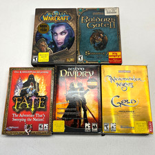 PC Game Lot Of 5 W.O.W, Baldurs, Fate, beyond divinity, Neverwinter (incomplete) picture