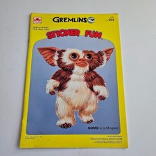 VTG 1984 Gremlins Sticker Fun Golden Book Pre-Cut Stickers Gizmo Stripe picture