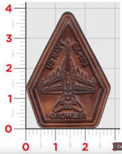 NAVY EA-18G GROWLER ANTIQUE LEATHER PATCH picture