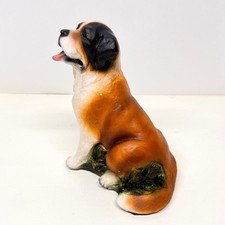 Vintage Ron Hevener Signed St. Bernard Figurine picture