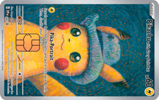 PikaPortrait Pikachu Credit debit card skin decal sticker small chip holographic picture