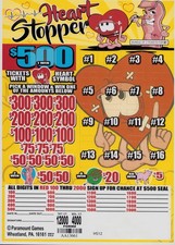 Pull Tab Ticket- Jar - Game - Heart Stopper- Windows - 4,000 ct picture