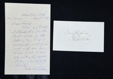 JOHN GREENLEAF WHITTIER - 1887 LETTER & CARD SIGNED - Genuine signatures picture