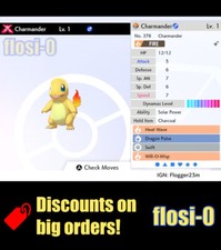 Pokemon Sword and Shield 6IV Shiny Charmander Gigantamax Hidden Ability GMAX HA picture