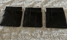 Vintage Genuine Eel Skin Magic Switching Pouch Set (3) - Black Made in Korea  picture