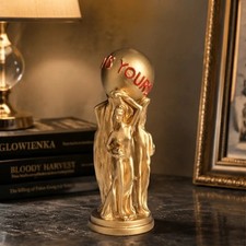 Scarface The World Is Yours Statue | 16.3cm Gold Prop Replica Desktop Ornament picture