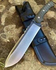 Durable & Handcrafted Damascus Steel Bowie Knife – Hunting & Camping w/ Sheath picture