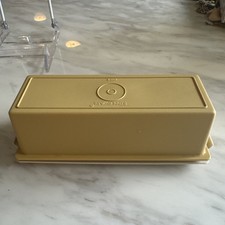 Vintage Plastic Tupperware Harvest Gold Butter Keeper picture