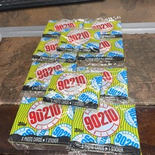 1991 Topps Beverly Hills 90210 Sealed Cello Pack Lot Of 10 Sealed Packs TV Cards picture