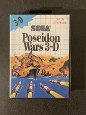 Poseidon Wars 3-D (Sega Master System 1988) Case, Tab, Manual, Cartridge, Poster picture