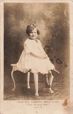 LP59 Princess Lorena Doll Lady Side Show Midget Little People RPPC Postcard picture