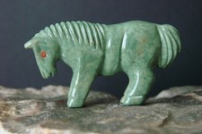 Vintage Native Zuni Turquoise Horse Fetish By Andres Quandelacy (D) picture