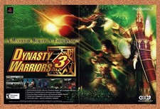2002 Dynasty Warriors 3 PS2 Original Advertisement / Retro Promo v2 picture
