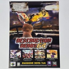 Destruction Derby 64 Nintendo 64 N64 Checklist Print Ad/Poster Promo Art picture
