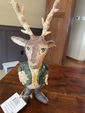 Department 56 Resin Deer In Suit picture