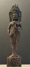 Aspara Divine Goddess Temple Dancer Decorative Collectible Statue Figurine picture