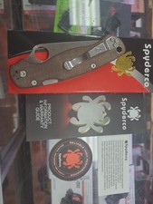 Spyderco Paramilitary 2 PM2 Cruwear Canvas Micarta (C81MPCW2) New Open Box picture