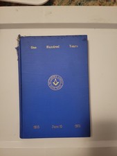 Antique Mt. Carmel MA Masons 100 Years 1805-1905 Freemasons Lynn Mass Book picture