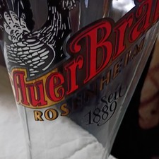 RueBriand Rosé Rose Hill Beer Glass 1889 Breweriana Collectible Glassware picture