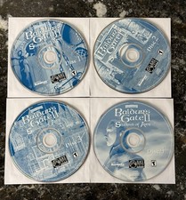VINTAGE Baldur's Gate 2 II: Shadows of Amn (PC, 2000) 4 Disc Set - NICE picture