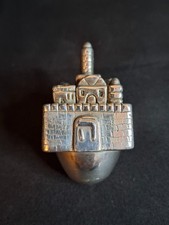 Vintage Sterling Silver 925 Jerusalem Cityscape Dreidel Sevivon Judaica 40g picture