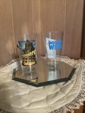 Vintage Doctor Who Collectible Drinking Glasses Set of 2 BBC 1996 Sci Fi Mug VTG picture