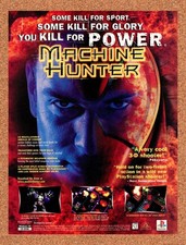 1997 Machine Hunter PS1 Original Advertisement / Retro Promo v2 picture