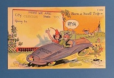CLINTON Missouri vintage comic postcard travel UNUSED picture