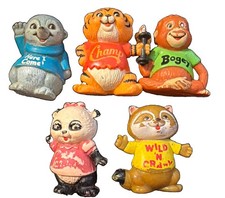 1981 Vintage Hallmark SHIRT TALES Complete Set 5 PVC Figurines 2