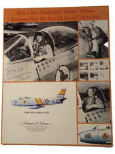 Major General Boots Blesse MIG Alley Korea 10 Kill Ace 11x14 Hand Signed picture