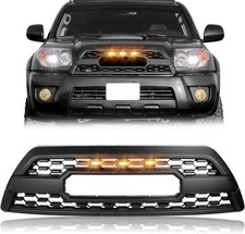 Upgraded Matte Black Front Grille for 2006 2007 2008 2009 4Runner, with 3 Amber picture