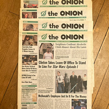 The Onion Satirical Newspaper Lot Volume 35 Issues 12-15 April 1999 Humor picture