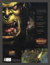 Warcraft III 3 Reign of Chaos PC 2002 Full Page Promo Ad Art Print Poster Glossy picture